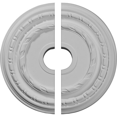 Ekena Millwork Dublin Ceiling Medallion, Two Piece (Fits Canopies up to 5 1/8"), 17 7/8"OD x 3 5/8"ID x 1 1/4"P CM17DU2